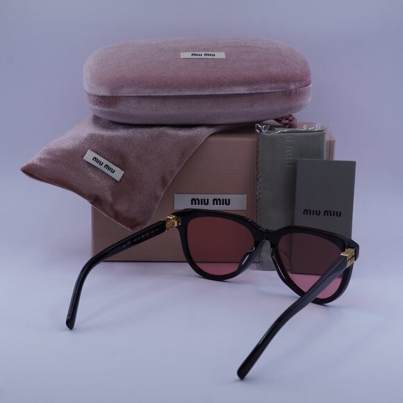 Miu Miu MU12ZSF 16K1D0 Aviator Sunglasses – Black - Picture 8 of 8